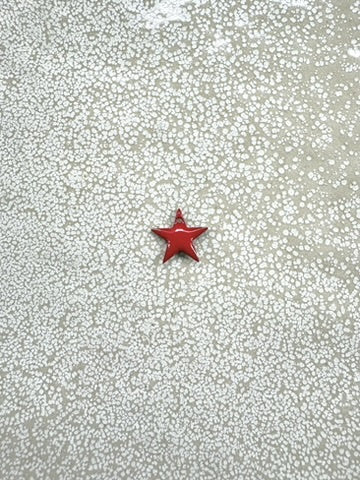 perlesetcreationbijoux - sequin émaillé étoile 12x13 mm rouge