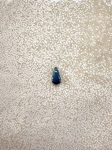 perlesetcreationbijoux - sequin émaillésgoutte 12x 6mm bleu canard