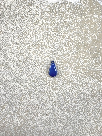 perlesetcreationbijoux - sequin émaillésgoutte 12x 6mm bleu