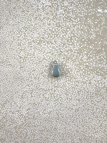 perlesetcreationbijoux - sequin émaillésgoutte 12x 6mm gris