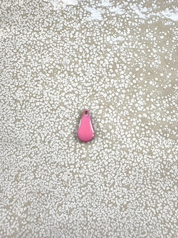 perlesetcreationbijoux - sequin émaillésgoutte 12x6 mm rose