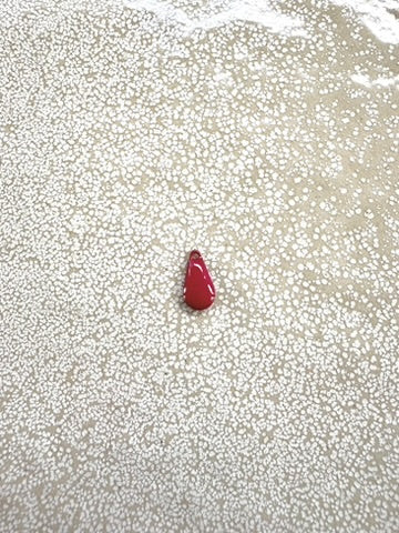 perlesetcreationbijoux - sequin émaillésgoutte 12x6 mm rose