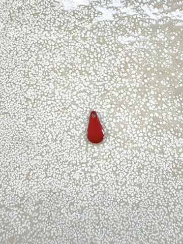 perlesetcreationbijoux - sequin émaillésgoutte 12x6 mm rouge