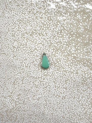 perlesetcreationbijoux - sequin émaillésgoutte 12x 6mm turquoise
