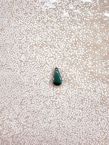 perlesetcreationbijoux - sequin émaillésgoutte 12x 6mm vert