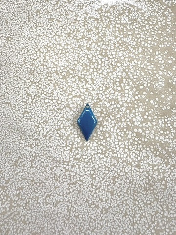 perlesetcreationbijoux - sequin émaillé losange 15x8 mm bleu