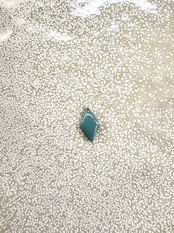 perlesetcreationbijoux - sequin émaillé losange 15x8 mm gris bleu