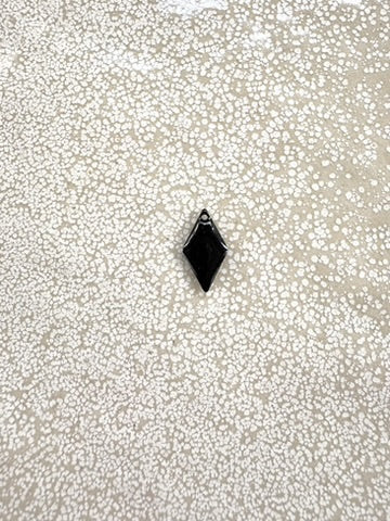perlesetcreationbijoux - sequin émaillé losange 15x8 mm noir