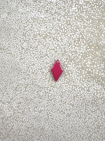perlesetcreationbijoux - sequin émaillé losange 15x8 mm rose fuchsia