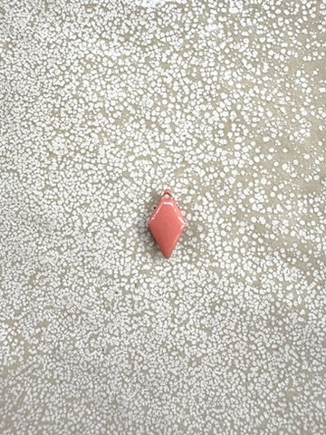 perlesetcreationbijoux - sequin émaillé losange 15x8 mm rose