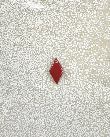 perlesetcreationbijoux - sequin émaillé losange 15x8 mm rouge