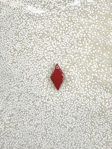 perlesetcreationbijoux - sequin émaillé losange 15x8 mm rouge