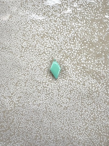 perlesetcreationbijoux - sequin émaillé losange 15x8 mm vert