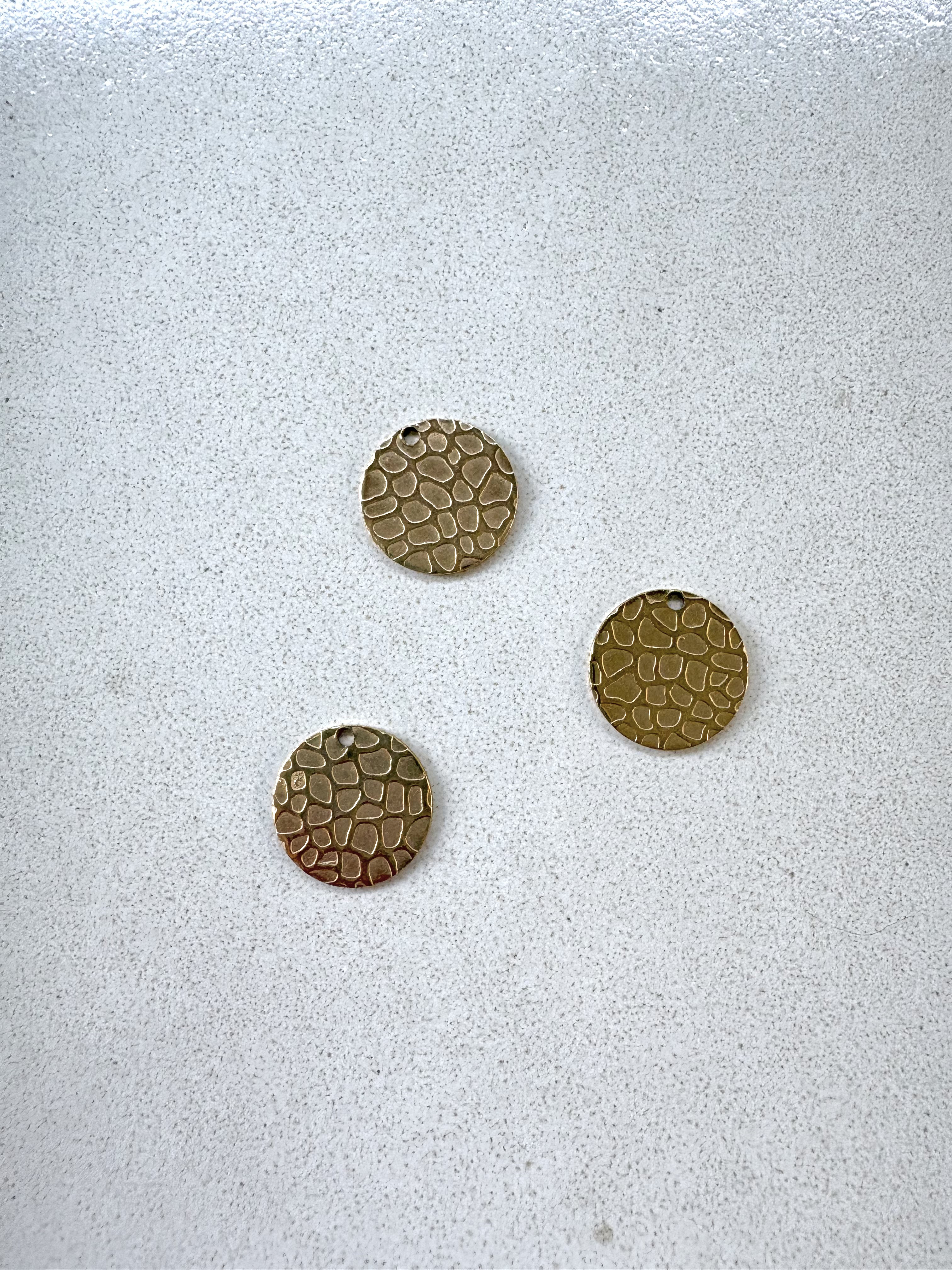 perlesetcreationbijoux - sequin rond effet léopard acier inoxydable 304 doré PVD de 15 mm