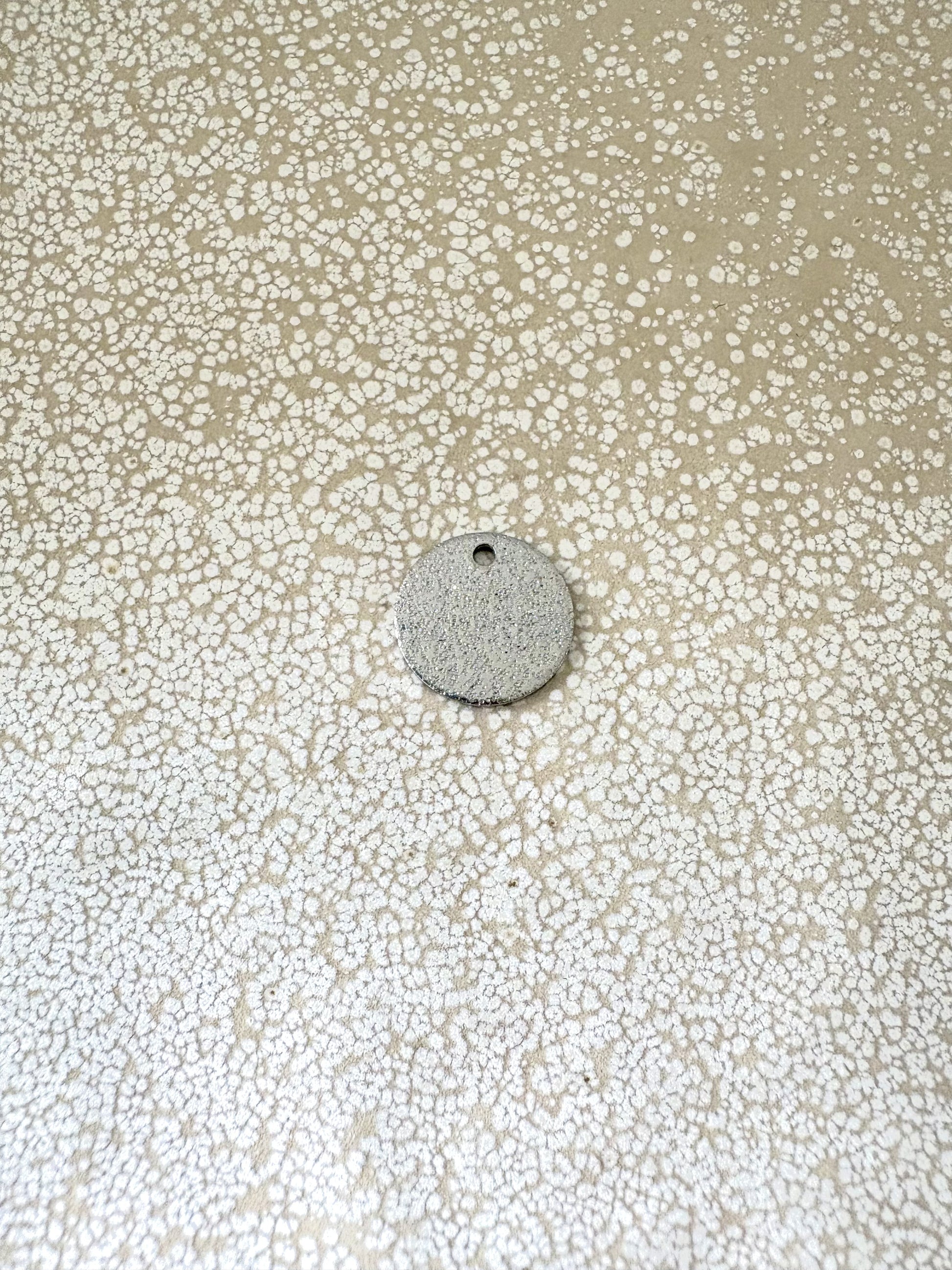 perlesetcreationbijoux - sequin rond effet pailleté en acier inoxydable 304 argenté de 12 mm