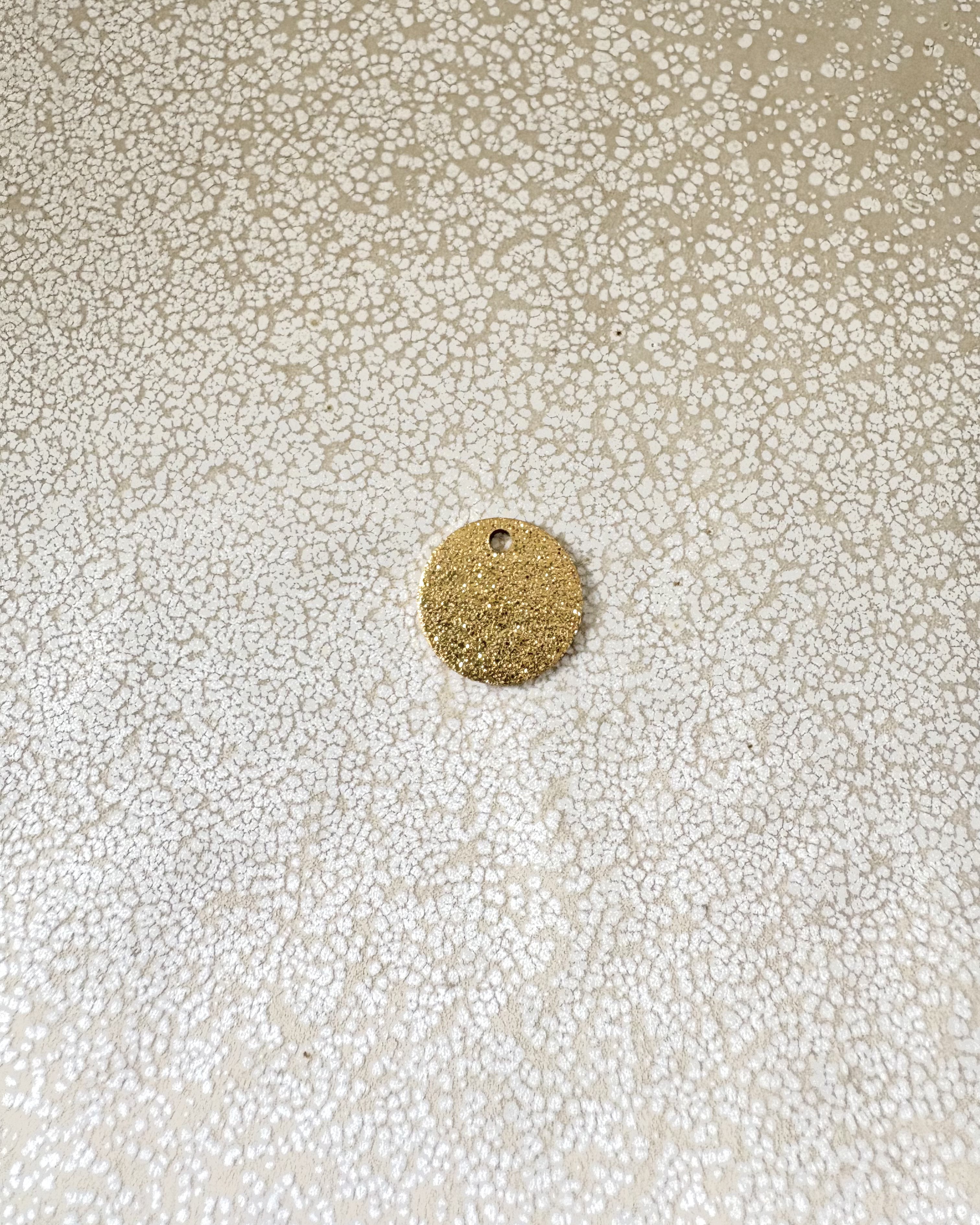 perlesetcreationbijoux - sequin rond effet pailleté en acier inoxydable 304 doré PVD de 12 mm