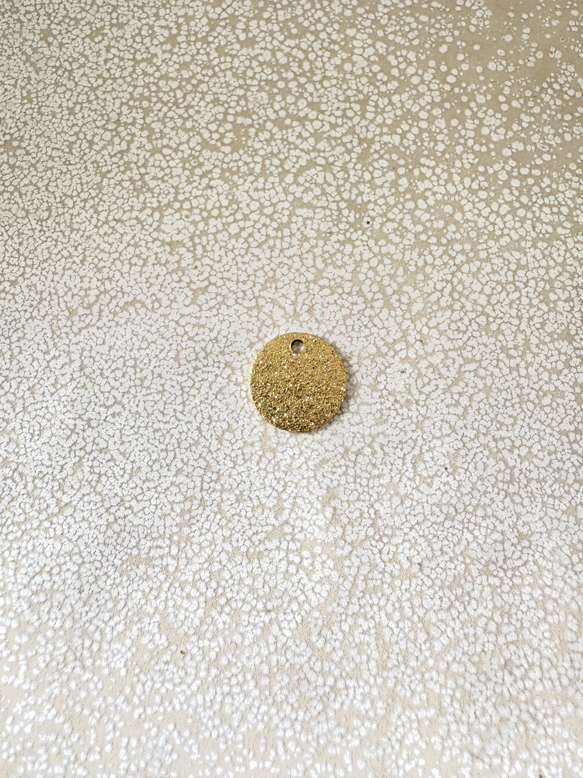 perlesetcreationbijoux - sequin rond effet pailleté en acier inoxydable 304 doré PVD de 12 mm