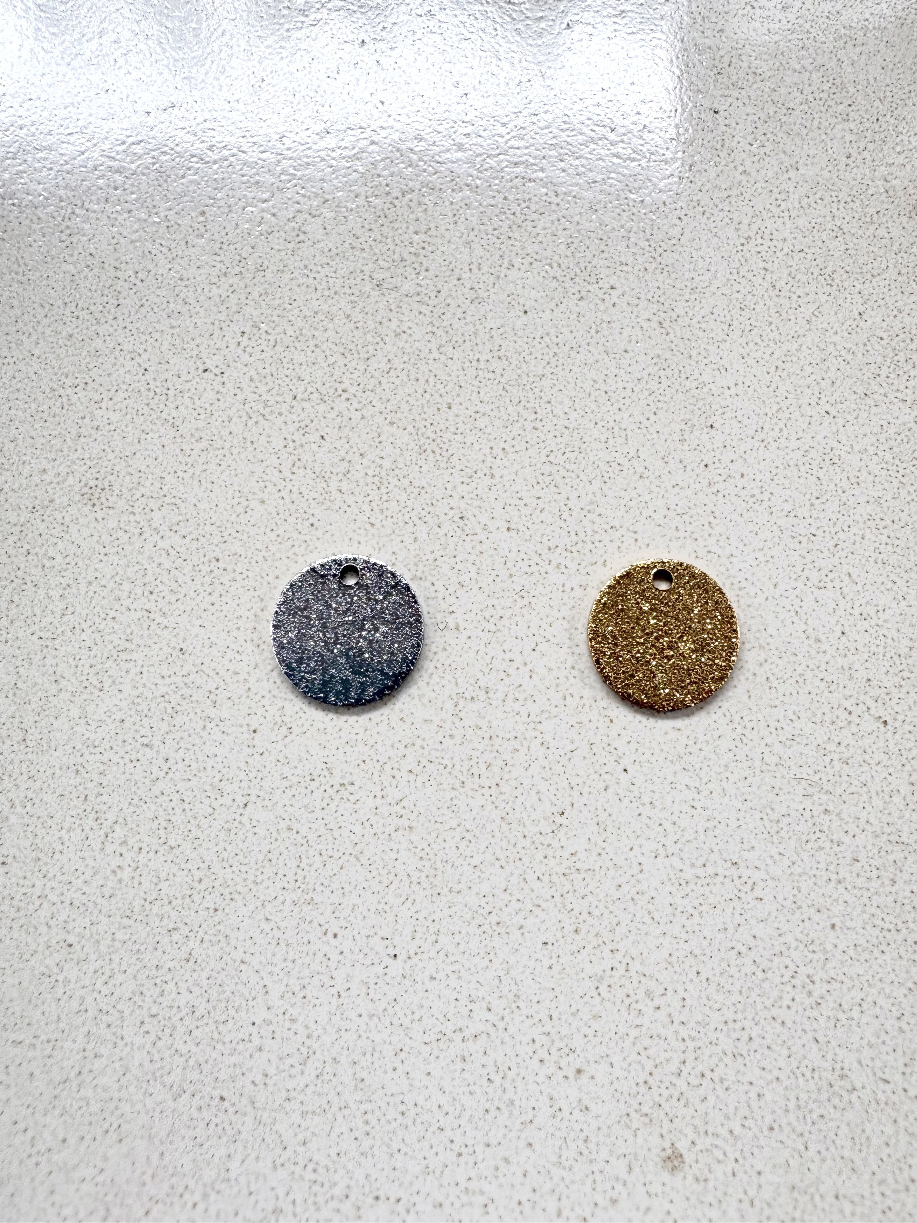 perlesetcreationbijoux - sequins ronds effet pailleté en acier inoxydable 304 doré PVD et argenté de 12 mm