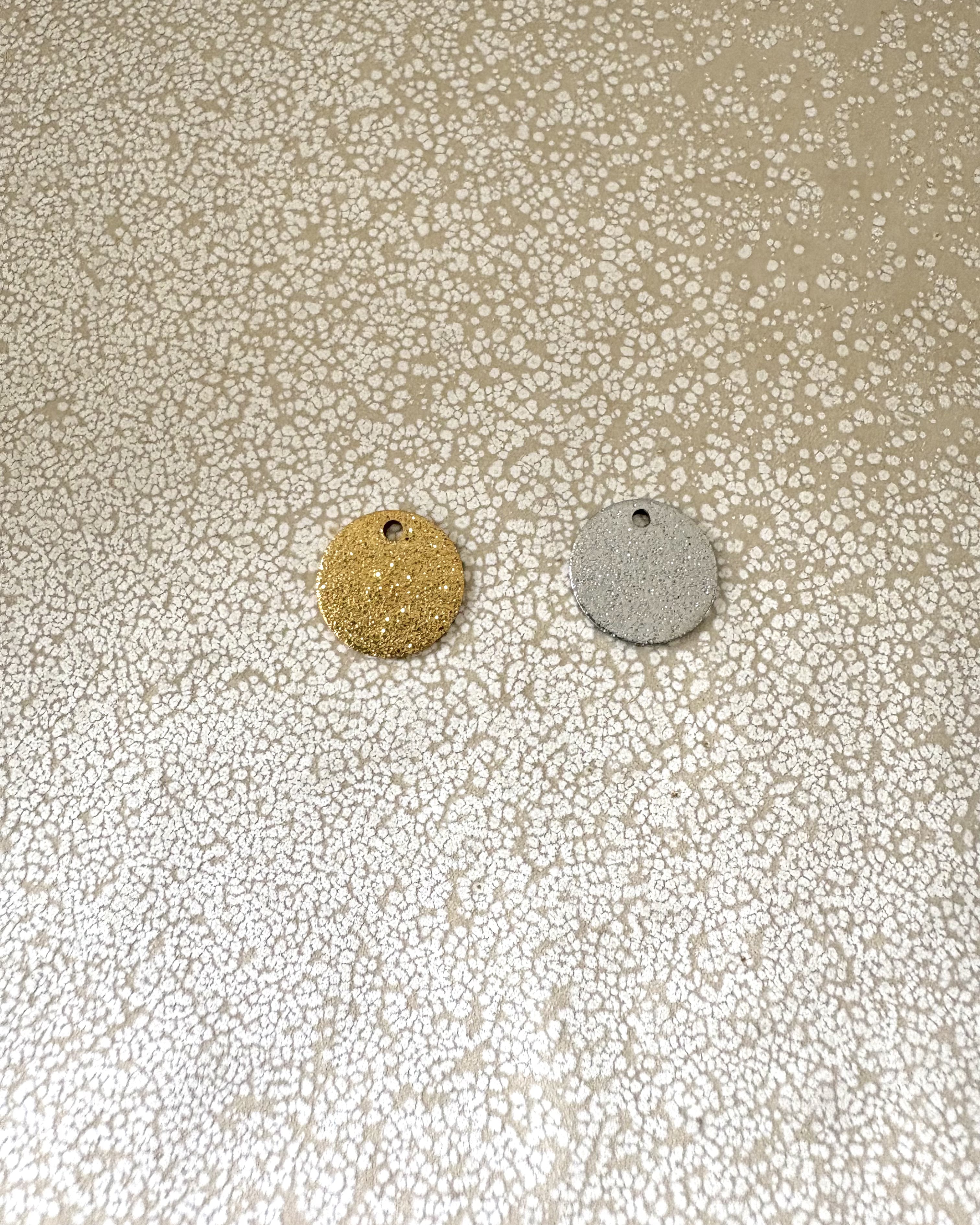 perlesetcreationbijoux - sequins ronds effet pailleté en acier inoxydable 304 doré PVD et argenté de 12 mm