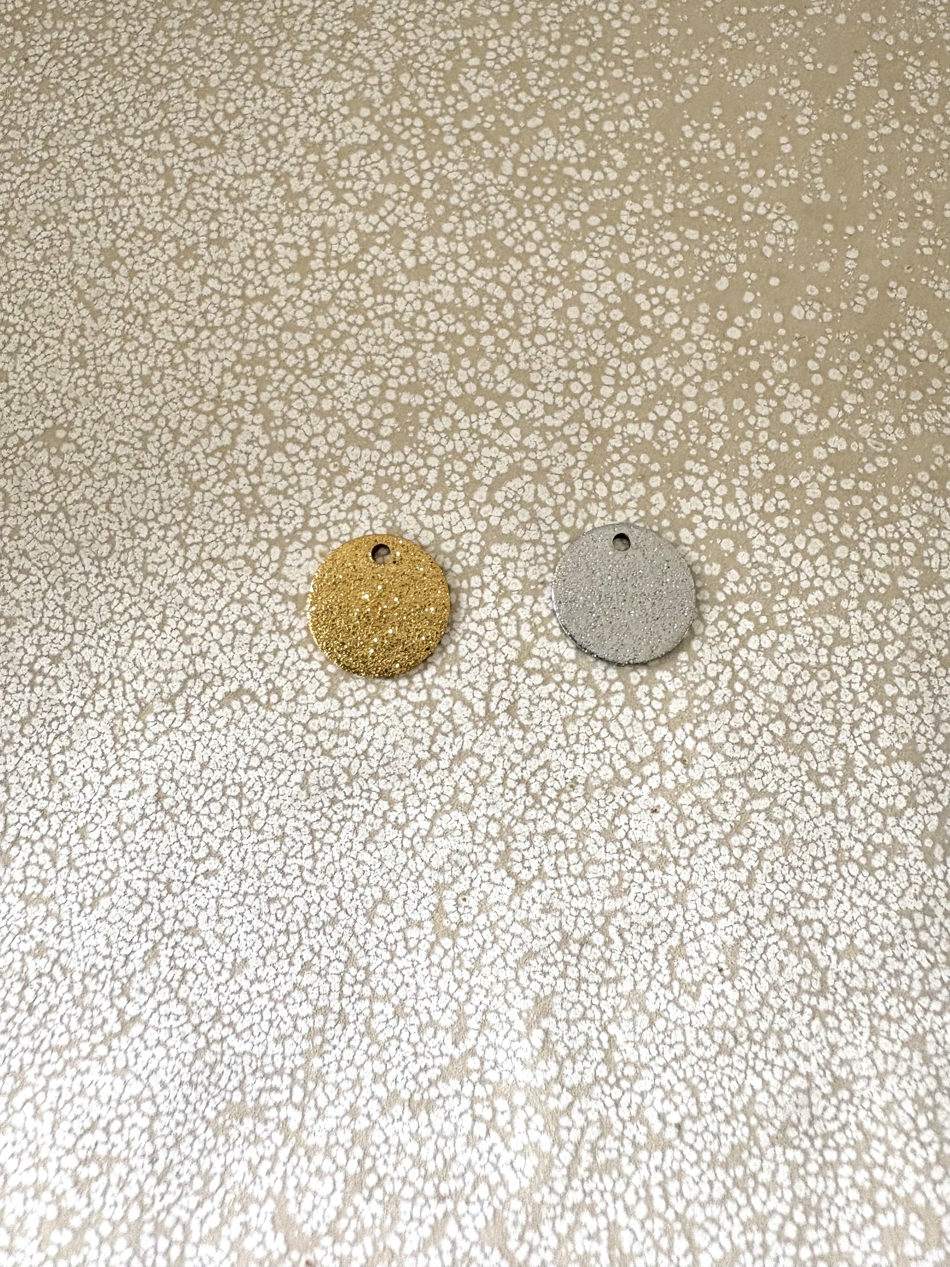 perlesetcreationbijoux - sequins ronds effet pailleté en acier inoxydable 304 doré PVD et argenté de 12 mm