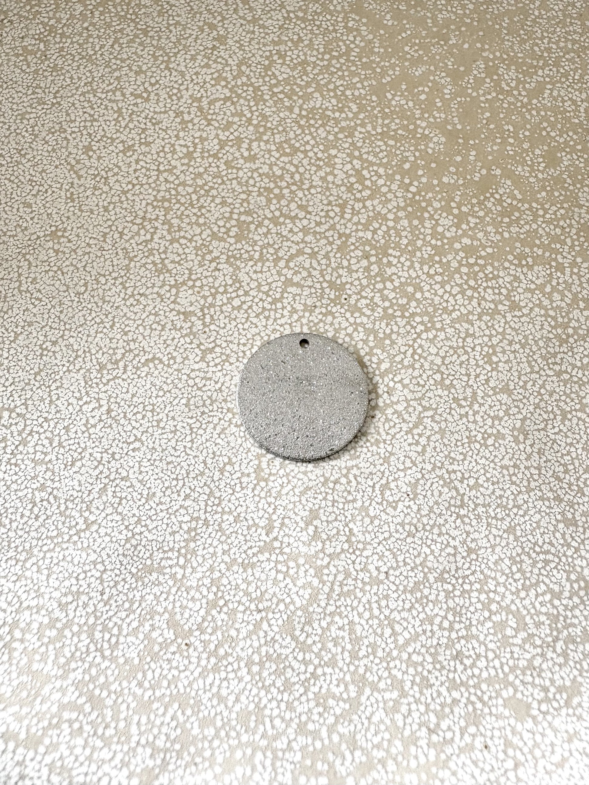 perlesetcreationbijoux - sequin rond effet pailleté en acier inoxydable 304 argenté de 20 mm