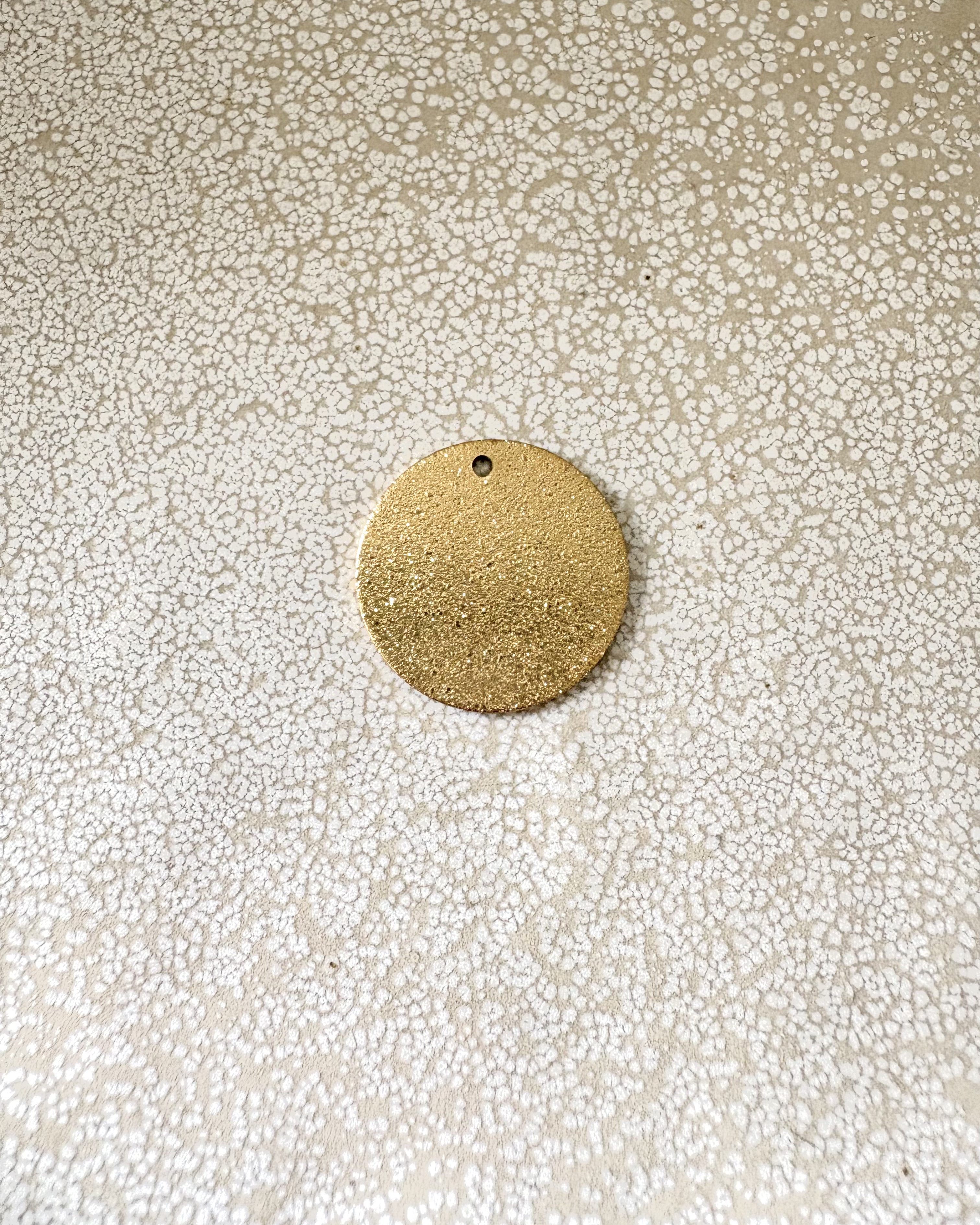 perlesetcreationbijoux - sequin rond effet pailleté en acier inoxydable 304 doré PVD de 20 mm