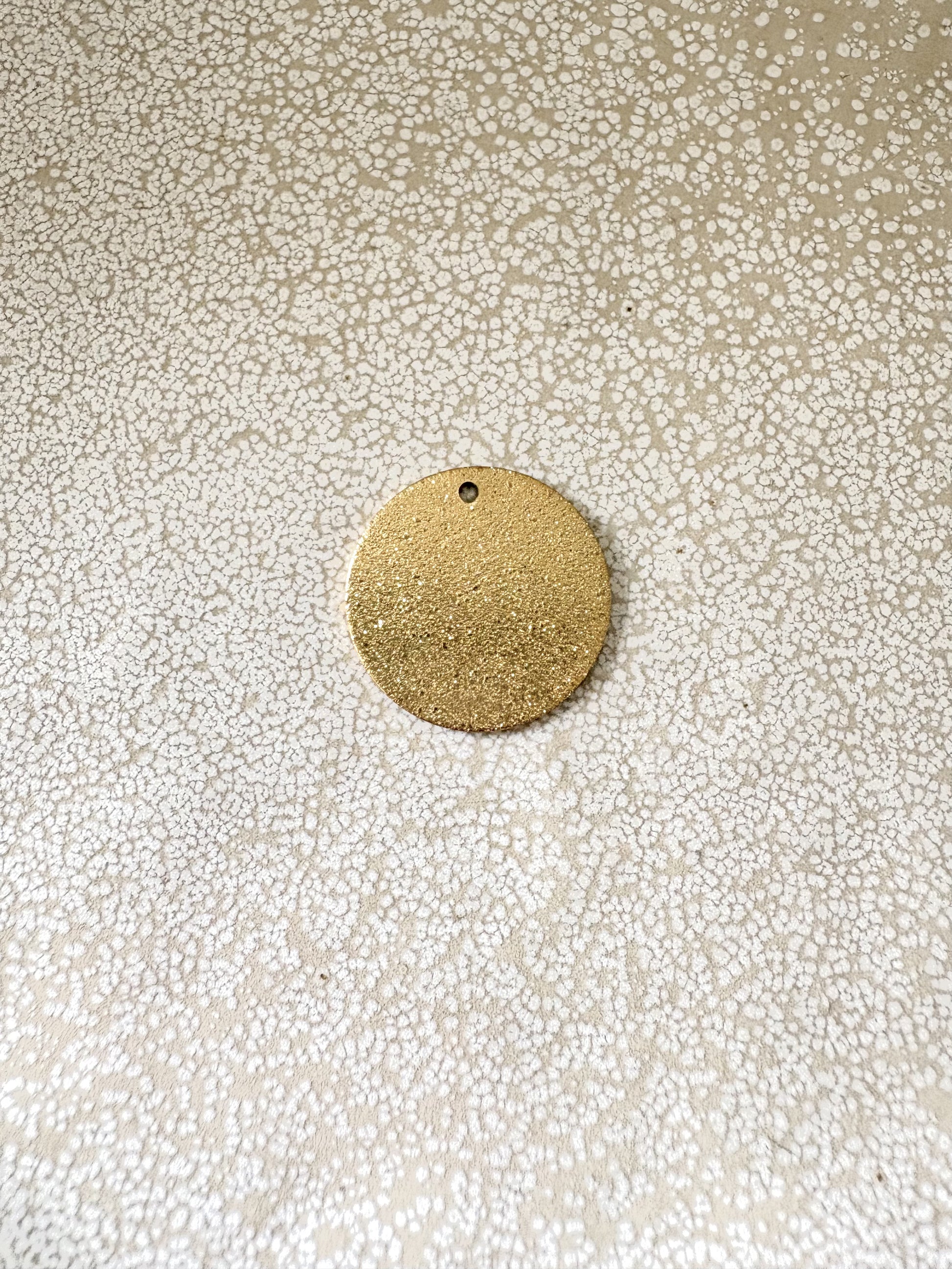 perlesetcreationbijoux - sequin rond effet pailleté en acier inoxydable 304 doré PVD de 20 mm