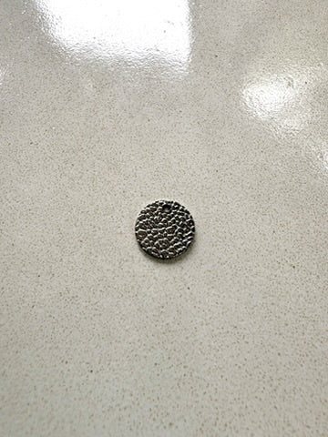 perlesetcreationbijoux - sequin rond effet texturé en acier inoxydable 12 mm, argenté