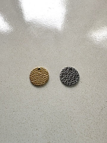 perlesetcreationbijoux - sequin rond effet texturé en acier inoxydable 12 mm, argenté ou doré