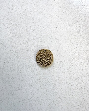 perlesetcreationbijoux - sequin rond texturé en acier inoxydable doré PVD de 12 mm