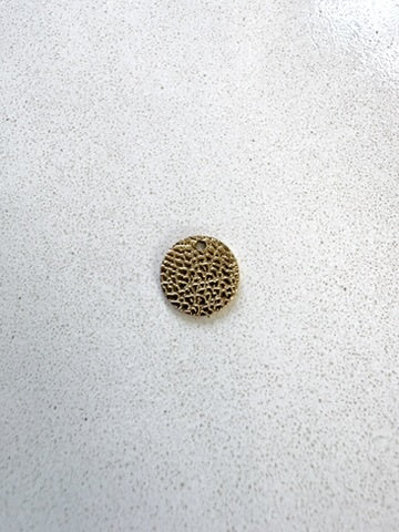 perlesetcreationbijoux - sequin rond texturé en acier inoxydable doré PVD de 12 mm