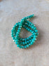 perlesetcreationbijoux - fil de perles rondelles à facettes en verre 6x4 mm turquoise