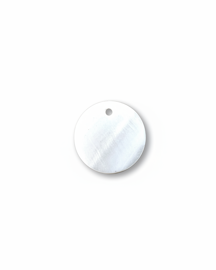 Séquin rond nacre 20mm fond blanc