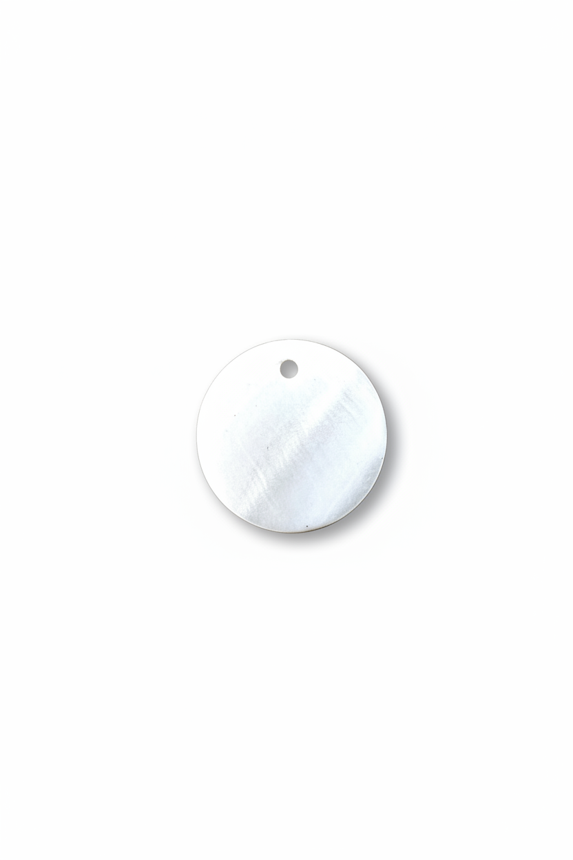 Séquin rond nacre 20mm fond blanc